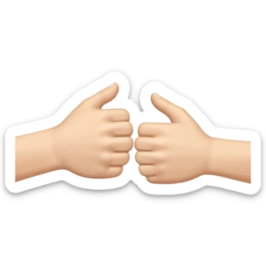 two white hands in a secret handshake sticker