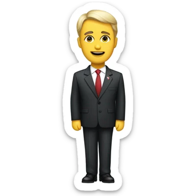Político de terno sticker
