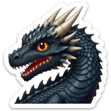 dnd 5e young black dragon boss monster sticker