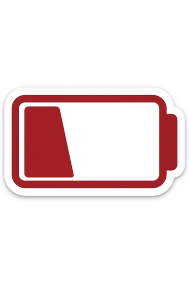 3D realistic medical illustration with red battery sticker