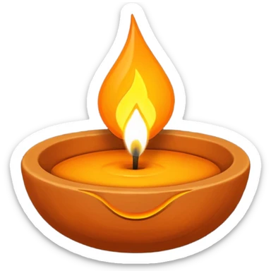 diya, with oil. sticker