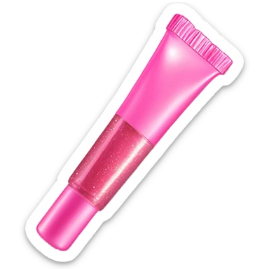 pink shimmer lip gloss  sticker