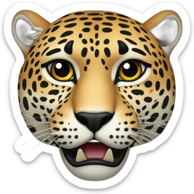 the angry-looking jaguar sticker