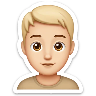 Number 1 as a cute character, personified number sticker