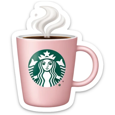 Starbucks pale pink cup of coffee  sticker