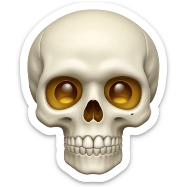 Skull mewing sticker