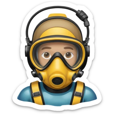 Underwater man sticker