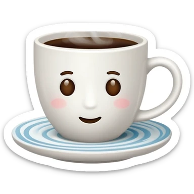 coffee cup with steam sticker