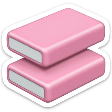 classic pink rectangular eraser sticker