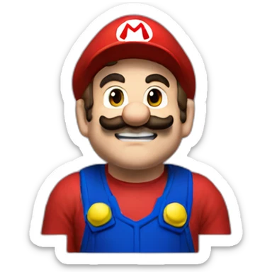 joaquin phoenix dressed like super mario bros sticker