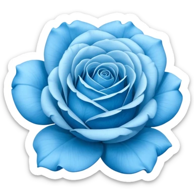 Sky blue rose sticker