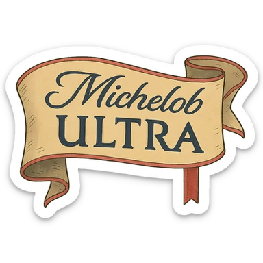 Michelob ULTRA ribbon sticker
