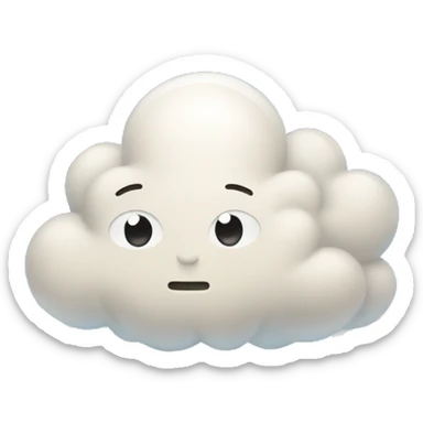 clouds with rays coming out of it  sticker