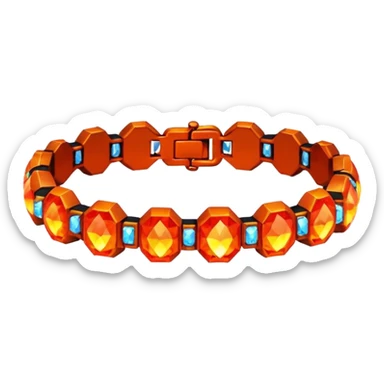 low poly fire bracelet gems sticker