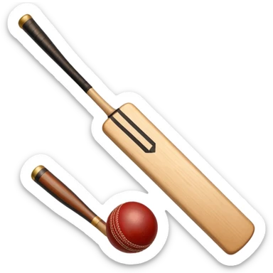 Cricket bat and ball sticker
