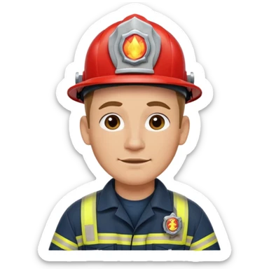 Fireman with very big earrings  sticker