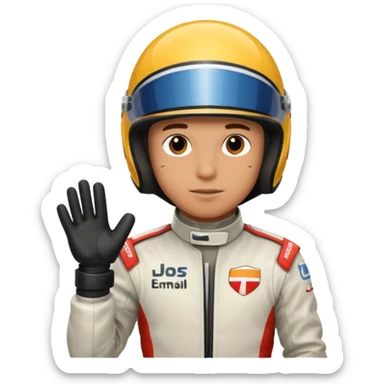 Formula racer man sticker