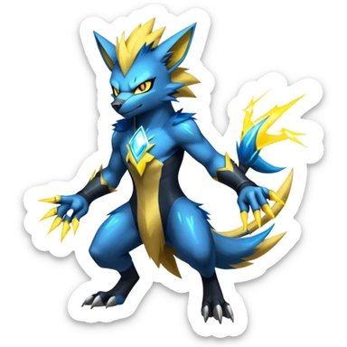 Shiny Epic Handsome Badass Manectric-Zeraora-Luxray-hybrid (Full body) sticker