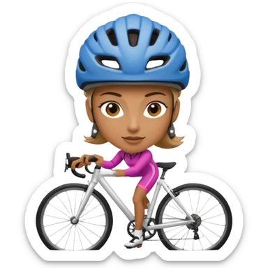 cyclist woman sticker