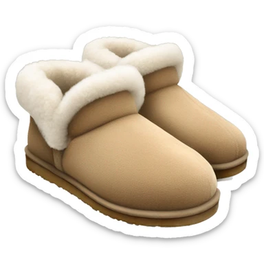 Ugg slippers fuzzy rim,  sticker