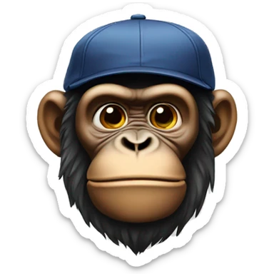 Ape wearing backwards cap sticker