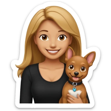 Emoji perempuan sedang doggy sticker