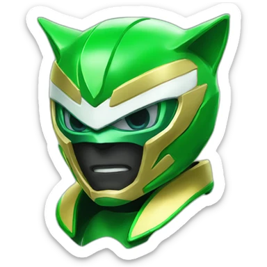 cat green power ranger sticker