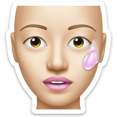 Moisturizing hydrogel face mask pink with slits for eyes, lips and nose  sticker