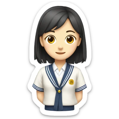Japanese school uniform sticker