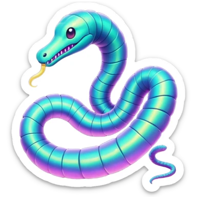 cosmic space worm sticker