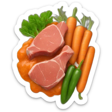 plat en sauce blanche avec des carottes des poireaux et de la viande sticker