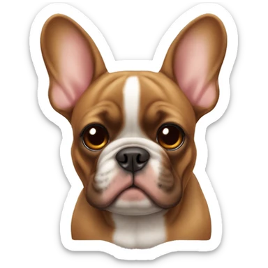 Red fawn french bulldog sticker