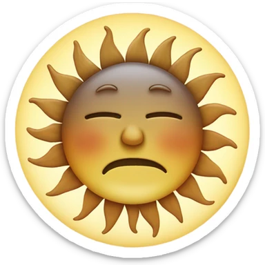 Sun with cresent moon sticker