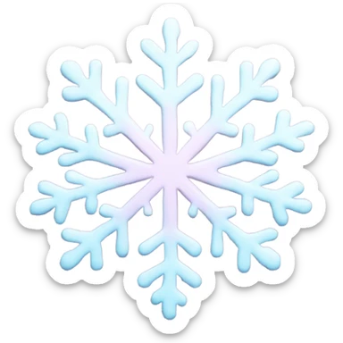 pastel pink snowflake  sticker