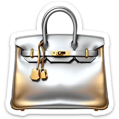 hermes birkin silver color gold hardware sticker