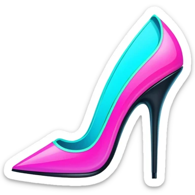 neon cyberpunk style 
stiletto sticker