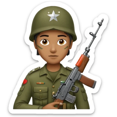 indian army ak47 gun sticker