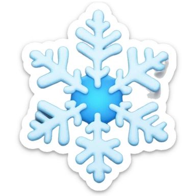 Melting snowflake sticker