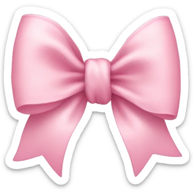 Light pink bow sticker