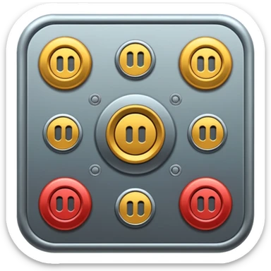 machinery or machine system with many buttons sticker