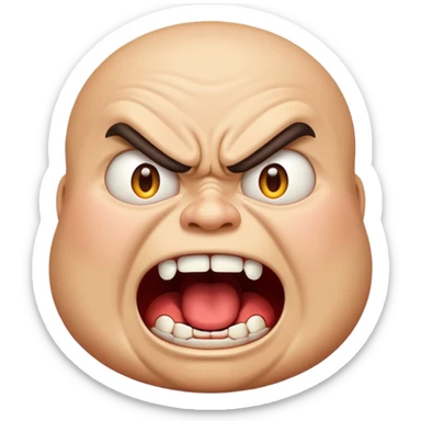 gum tsion emoji very not nice rude shouting ragebaiter fat ugly sticker