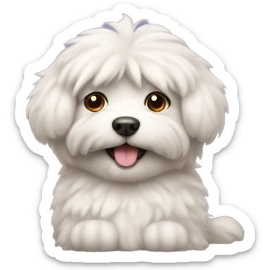 Fluffy dog sticker
