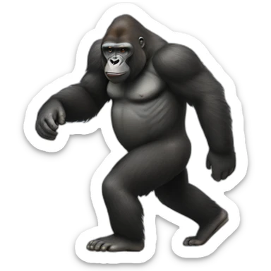 walking gorilla sticker