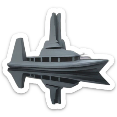 Monument to the boat in Samara city sticker