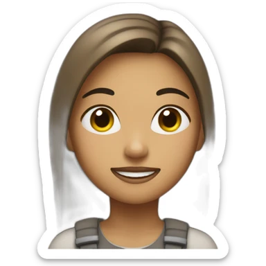 Girl with dirt on her sticker