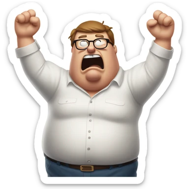 Peter griffin death pose emoji sticker