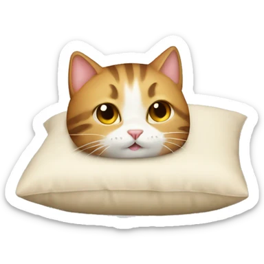 Cat with cushion sticker