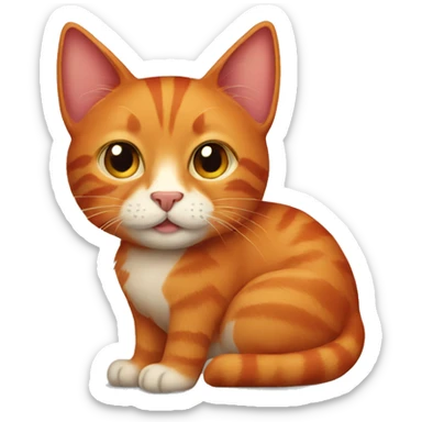 red cat sticker