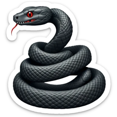 Snake black shadow sticker