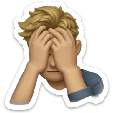 man facepalm sticker